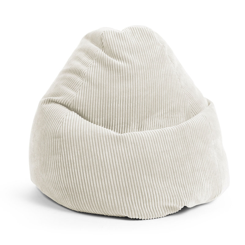 Shara Bean Bag, Polystyrene Beans, Beige Corduroy