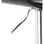 Tabouret de bar contemporain pivotant réglable avec siège et dossier rembourrés, noir