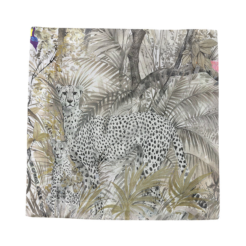 Arcadia Chettah Cotton Sateen Cocktail Napkins