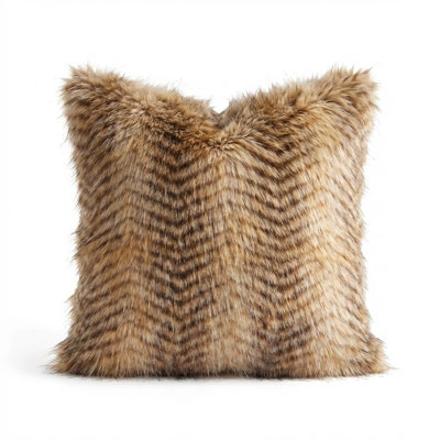 Porcupine Faux Fur Animal Print Pillow