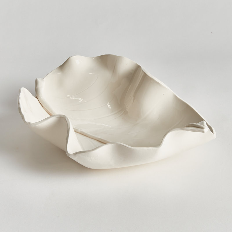 MORICENTO LEAF SCULPTURE SMALL, Small, White