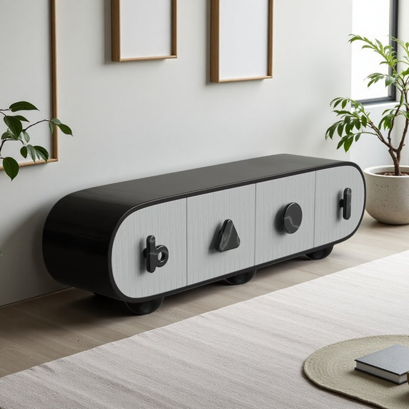 Meuble télé moderne, simple et tendance, Noir