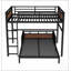 Lit superposé et lit mezzanine en métal polyvalent, conception séparable avec barrière de sécurité renforcée pour une flexibilité et une optimisation de l'espace maximales.-1633469073