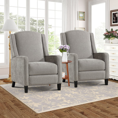 Ensemble de 2 fauteuils inclinables modernes et rembourrés 27,9 po
