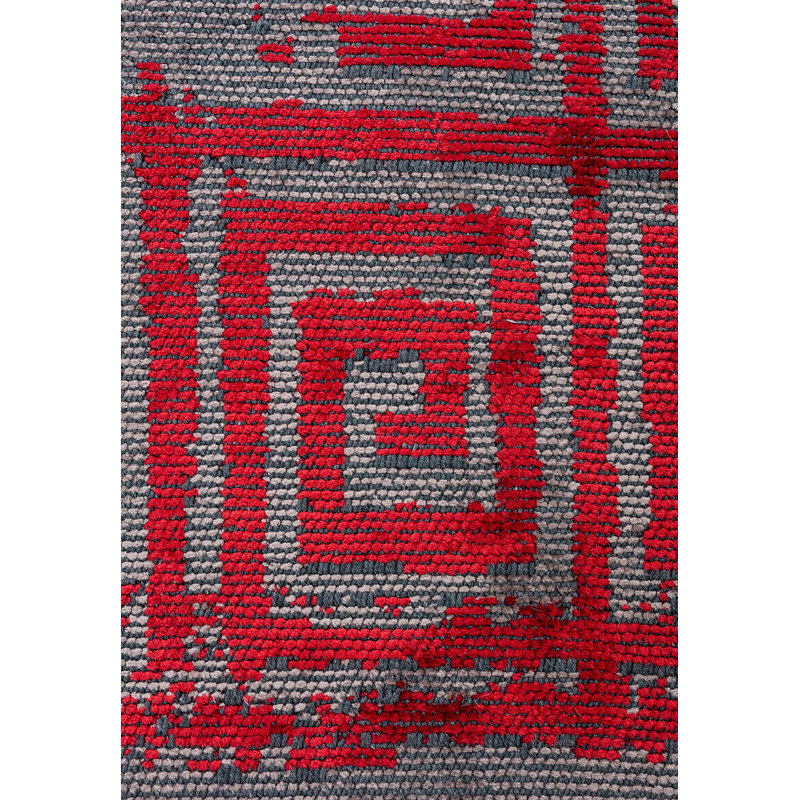 Labyrinthe contemporain délavé, Rectangle 6 pi 7 po x 8 pi 3 po