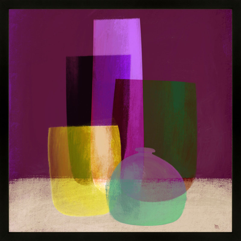 " Still Life With Glass Vases " by StudioM, Black, 16" H x 16" W x 1.25" D
