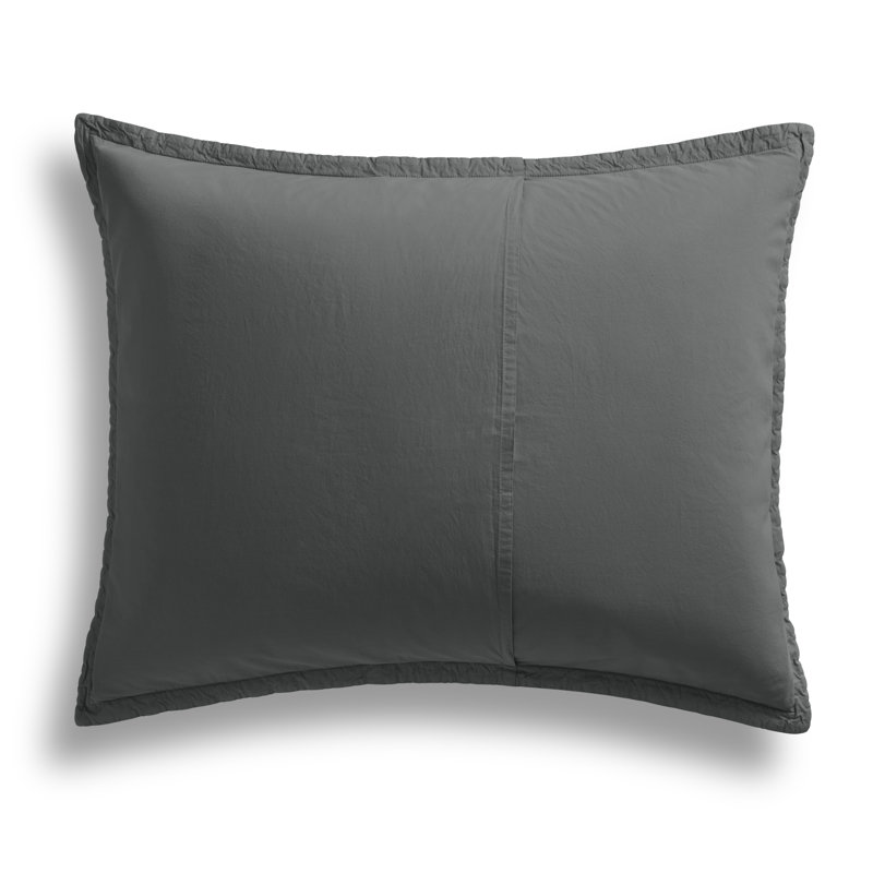 Popple Duvet Cover Set, Charcoal, King Duvet Cover + 2 King Shams