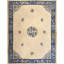 Antique Peking Chinese Medallion Beige 1920s Rug