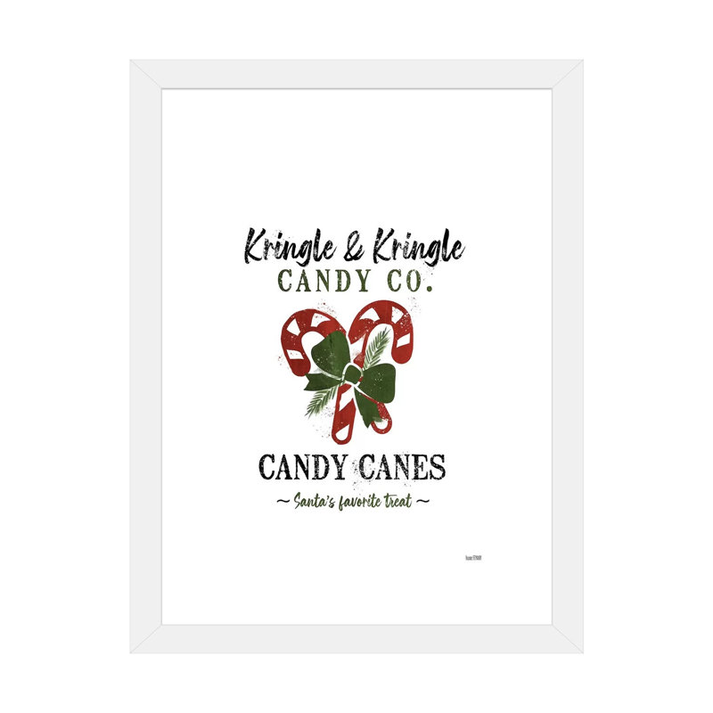«Kris Candy Co.» par House Fenway - reproduction imprimée, H 24 po x l 16 po x P 1 po, Papier encadré blanc, Blanc