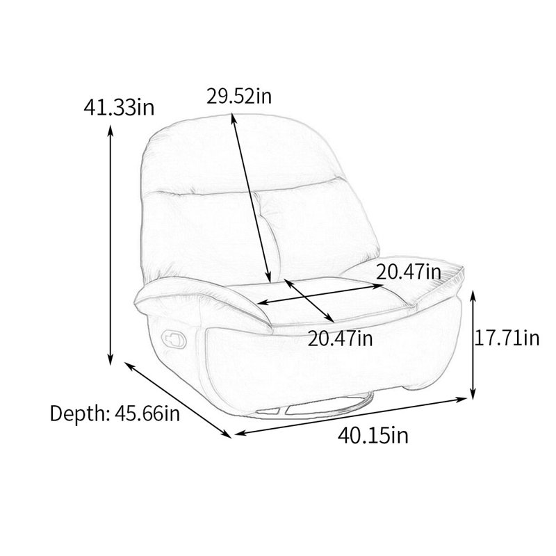 Fauteuil inclinable en similicuir Zeanna, Kaki