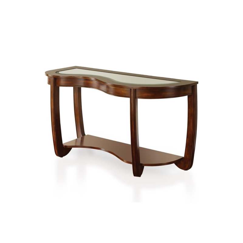 50.6" W Transitional Sofa Table, Dark Cherry