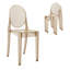 Ensemble de 4 chaises empilables en acrylique Ambre Ghost