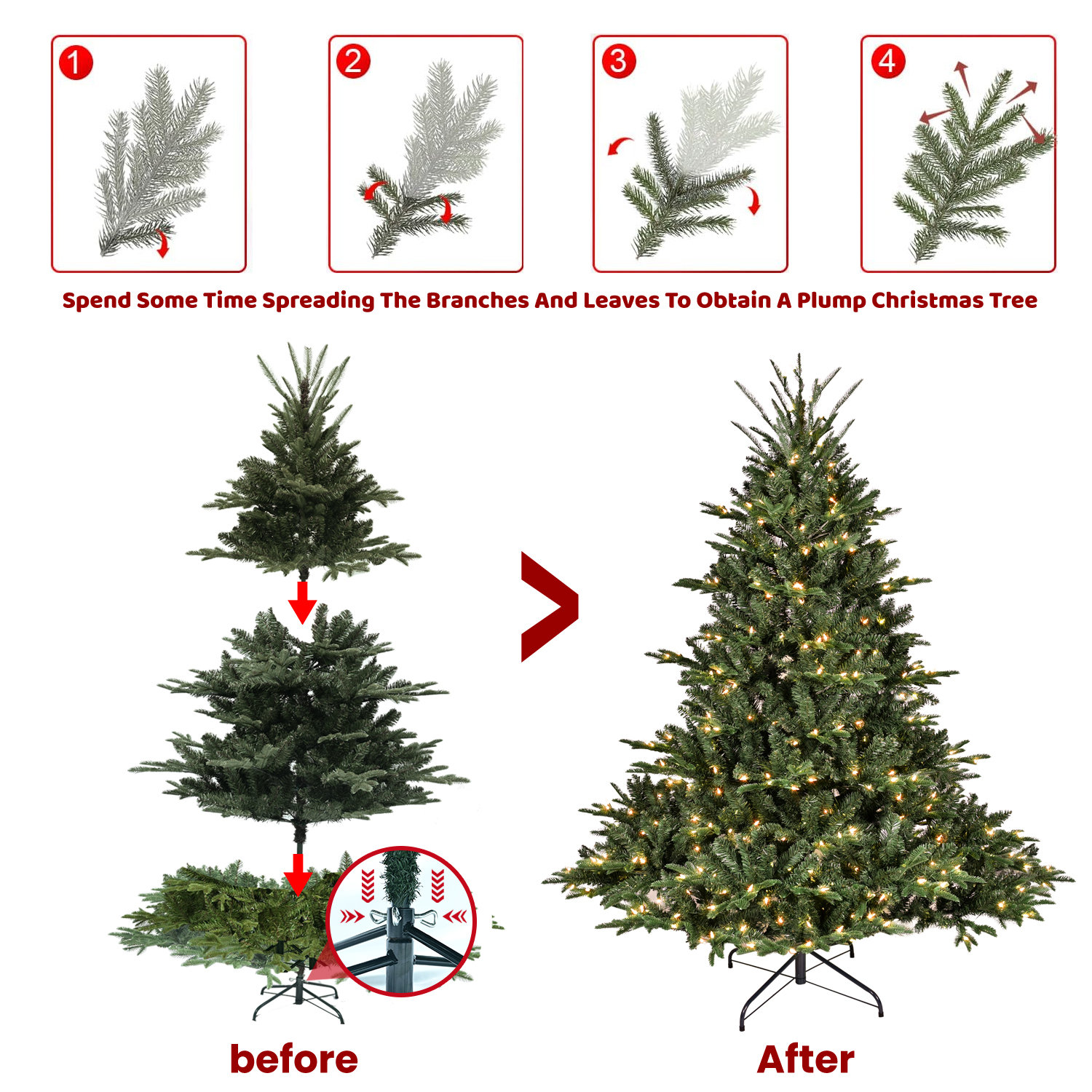 Pre-Lit Christmas Tree, 9'