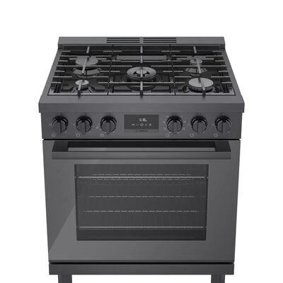 800 Series 30"" 4 cu. ft. Freestanding Dual Fuel Range with True European Convection -  Bosch, HDS8045U