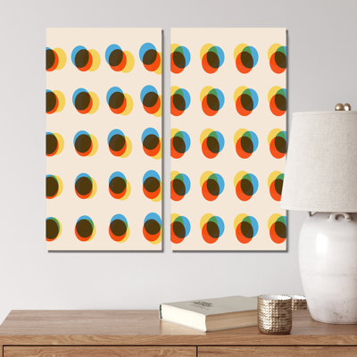 Minimal 20S Geometric I - ensemble de 2 peintures