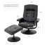 Fauteuil inclinable en cuir avec repose-pieds pivotant à 360 ° Meleri