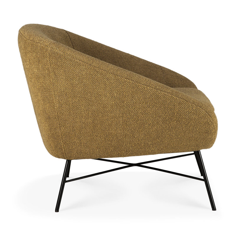 Barrow Barrel Chair, Ginger Polyester Blend