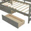 Lit plateforme en L avec trois tiroirs de rangement-481454728