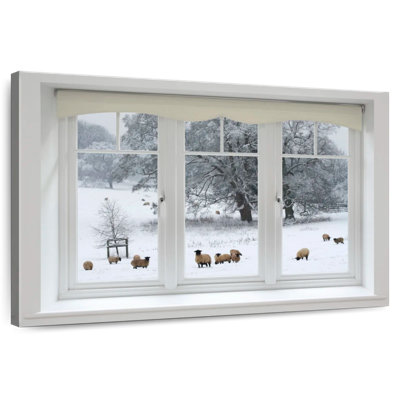 Lilie Winter Sheep Window View