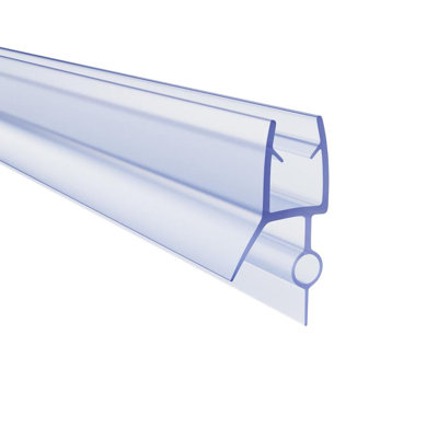 ELEGANT Frameless Shower Door Bottom Seal with Drip Rail Sweep for 1/4" Glass,1 Pack 2 Pieces