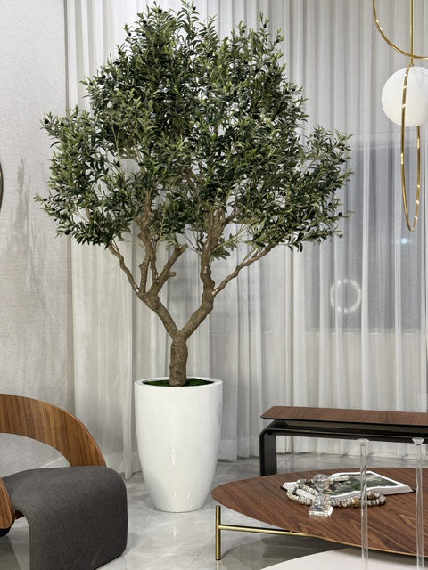 98" Artificial Olive Tree in Pot