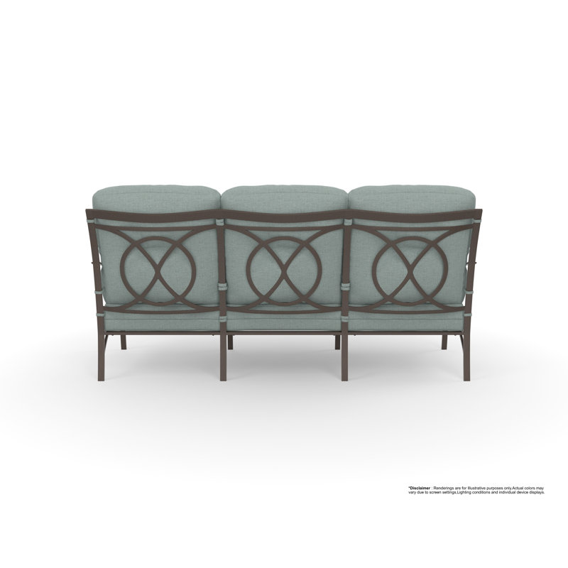 Pasadera Outdoor 3 - Seat Patio Sofa, Namibia Grey, Copper Creek