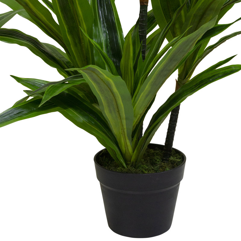 Plante artificielle verte 35 po Dracaena