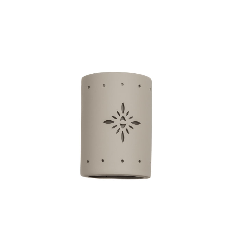 Lampe murale d'extérieur en céramique Ninamarie, ampoule DEL incluse, H 10,5 po x l 7,5 po x P 4 po, Peuplier