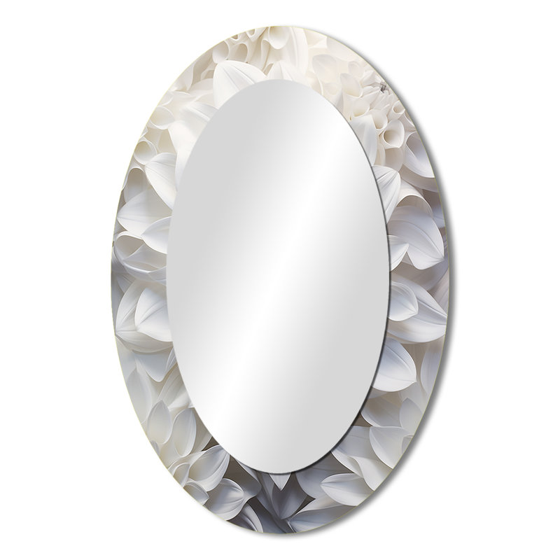 Miroir mural Minimalisme blanc Dahlia - noir, 36 po x 24 po