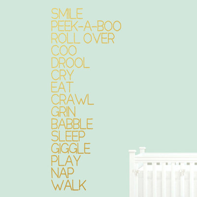 Décalcomanie murale « baby words »