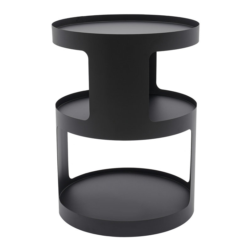 Fernow Side Table Small End Table Modern Nightstand, Black