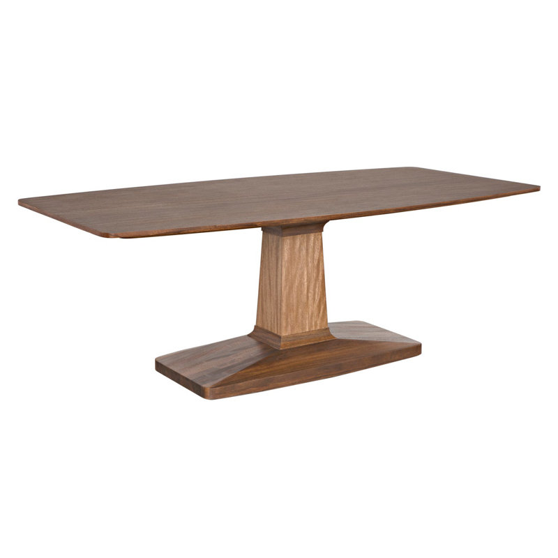 Travis Walnut Wood Dining Table, Dark  Walnut