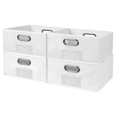 Mainstays 5Qt Stackable Plastic Lidded Closet Organizer Box