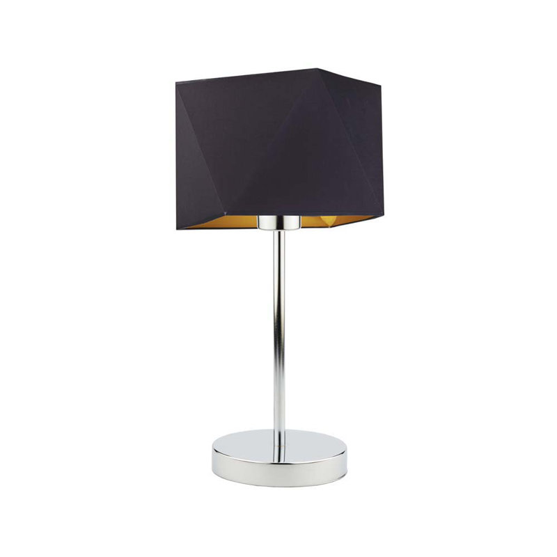 Candra Desk Lamp, Chrome, Black