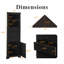 68.9" Tall  Corner Storage Cabinet With Open Shelf, Drawers  And Door-1400803216