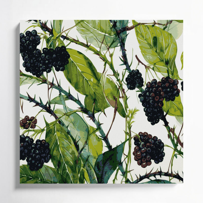 Art mural sur toile Botanical Blackberry Canes