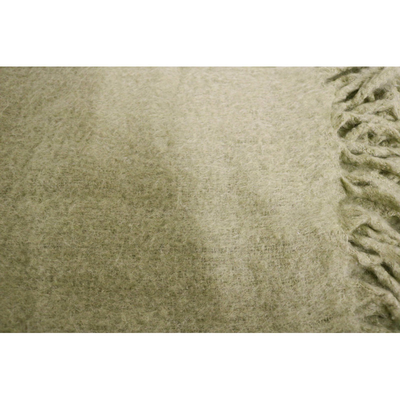 Hidalgo 100% Wool Throw, 2.7, Light Green