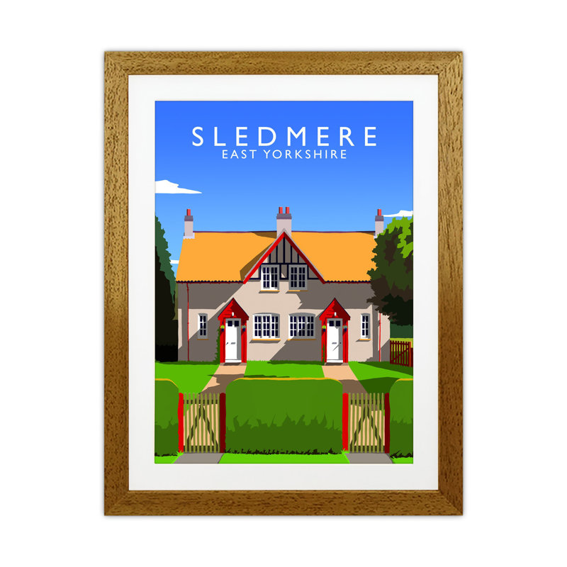 Sledmere Portrait 1 Piece Wall Art, 53.5cm H x 43.5cm W x 3cm D, Brown Framed