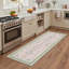 Tapis intérieur rosé / vert / beige Amboy Verdant, lavable à la machine, avec envers antidérapant-129757310