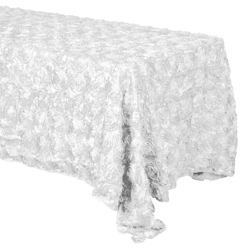 Silvie Floral Polyester Tablecloth, 60" x 48", Emerald Green