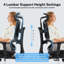 Chaise de bureau ergonomique à double dossier avec repose-pieds Michaelena, profondeur de siège réglable et soutien lombaire adaptatif-1299347926