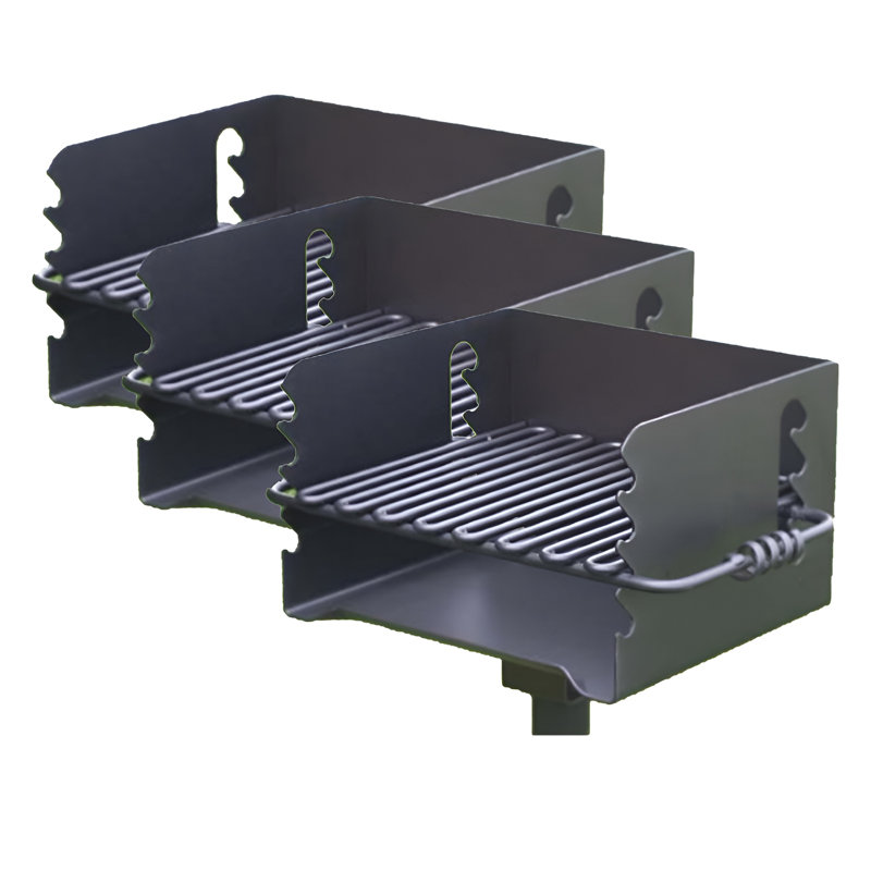 Barbecue au charbon de bois avec pivot pivotant Pilot Style CBP-135, paquet de 3