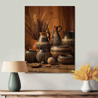 Native Art Pottery Serenity I - impression sans cadre sur bois