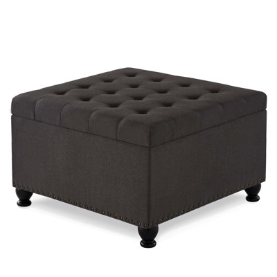 Indu 30.5"" Wide Tufted Square Storage Ottoman -  Alcott HillÂ®, D19FE94B4D1C40458A3CF6B5EC855EAB