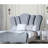 Glam Beautiful Silver Fabric 1Pc Queen Size Bed Padded Channel Headboard Bedroom Furniture-2104371506-2104371504