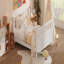 Grand lit plateforme en bois, grand lit en bois à profil bas avec rails pour filles et garçons, blanc-1867653815