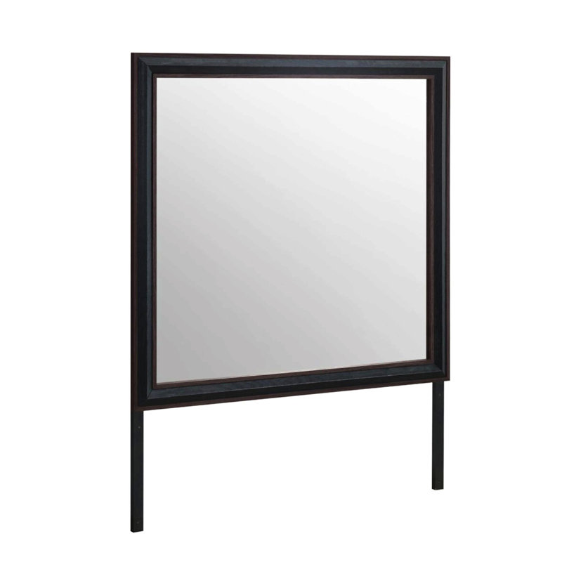 Miroir brun pour salle de bain