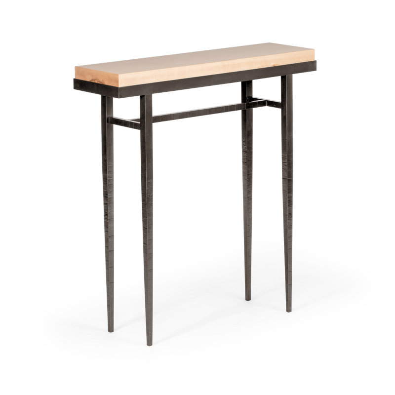 Wick Console Table, Dark Smoke, 32" H x  30" W x 8.5" D, Natural
