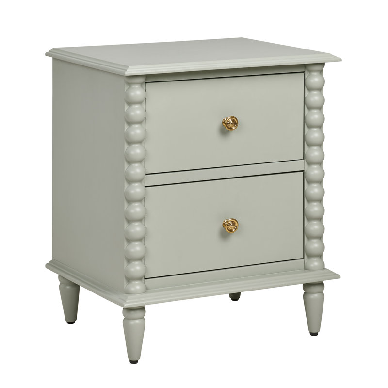 Bedside Table, Pale Olive