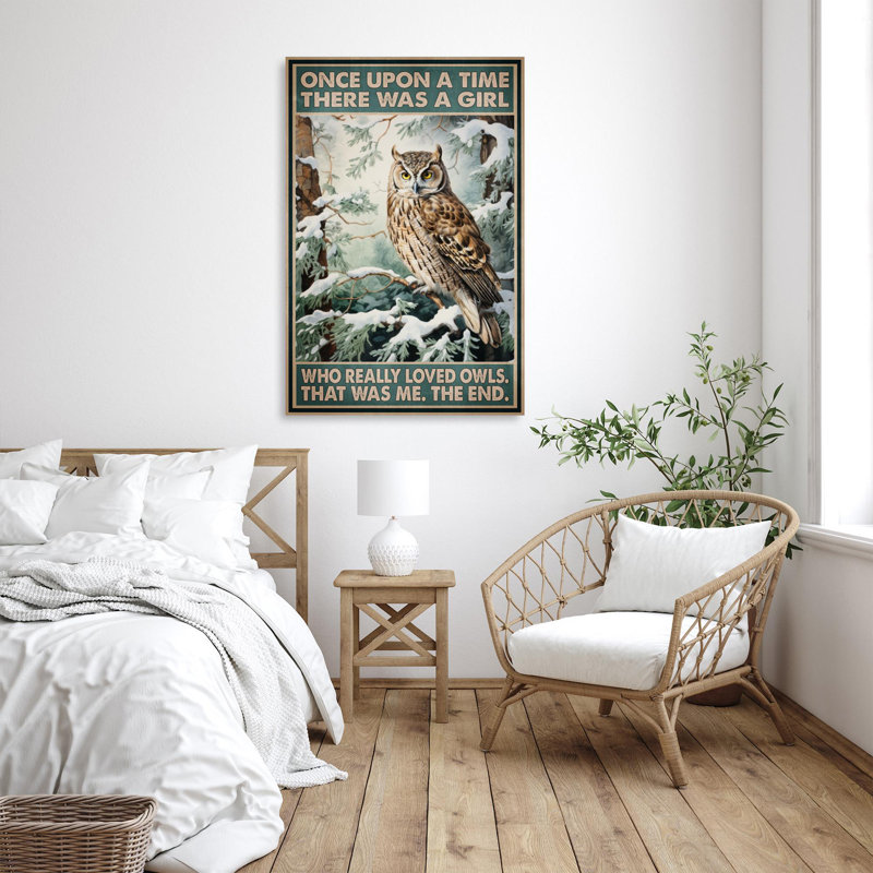 «Who Really Lived Owls», reproduction d'art graphique sur toile tendue 1 pièce, H 14 po x l 11 po x P 1,25 po